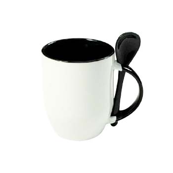 BTaT - Tazas de café elegantes con cuchara, tazas de café florales, juego  de 2, blanco y negro, taza de té de cerámica, taza de té, tazas de té  elegantes, regalos para