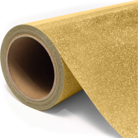 Vinil Termoadhesivo Escarchado Fino - Dorado Claro - Unitrade