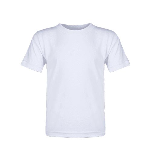 camiseta de oliva en blanco con cuello redondo y manga corta para niños  11741305 PNG