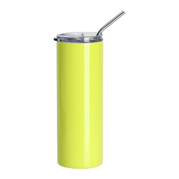 Vaso térmico acero inoxidable 600ml amarillo fluorescente