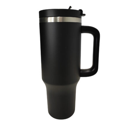Tumbler negro 40oz con agarradera acero inoxidable 304
