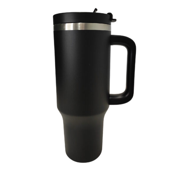 Tumbler negro 40oz con agarradera acero inoxidable 304
