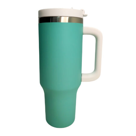 Tumbler menta 40 oz con agarradera acero inoxidable 304
