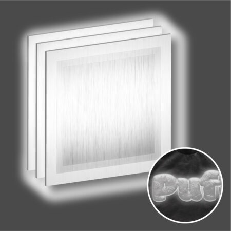 Vinil termo adhesivo reflectivo plata 3D Puff tamaño pliego 25 x 25 cm
