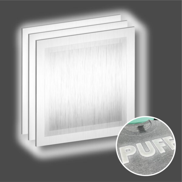 Vinil termo adhesivo reflectivo plata 3D tamaño pliego 25 x 25 cm