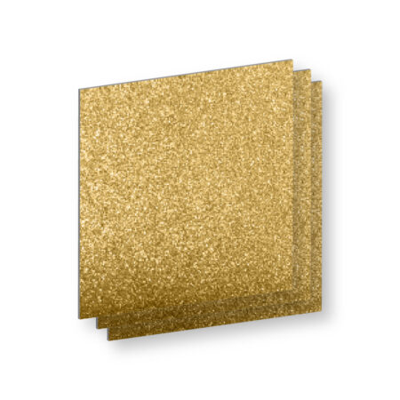 Vinil termo adhesivo 3D Puff escarchado Dorado tamaño pliego 25 x 25 cm
