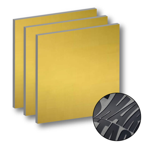 Vinil Termoadhesivo de alto relieve T800 Pliego tamaño 25 x 25 cm– Dorado – Unitrade