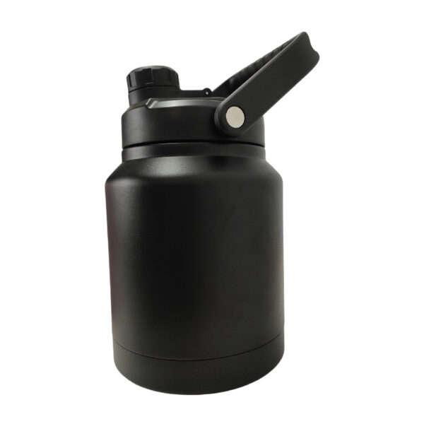 Garrafa Negra 84oz doble pared con agarradera acero inoxidable 304