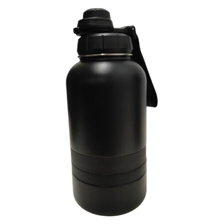 Botella 32oz negra con compartimiento Acero inoxidable 304