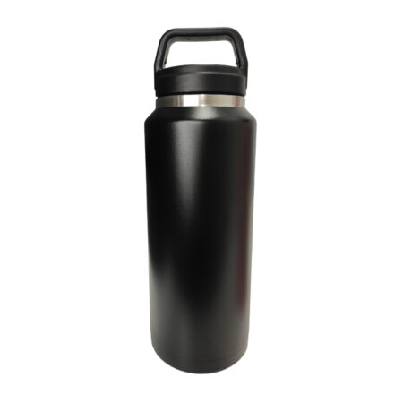 Botella negra 36oz tapa con asa acero inoxidable 304