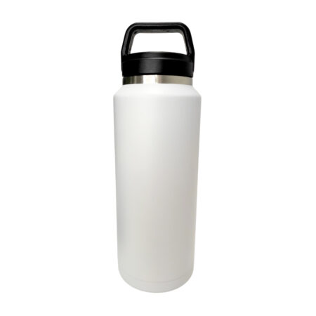 Botella blanca 36oz tapa con asa acero inoxidable 304