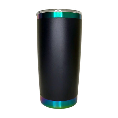 Tumbler 20oz negro mate con fondo tornasol Acero inoxidable 304