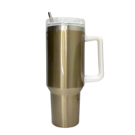 Tumbler dorado 40 oz con agarradera acero inoxidable
