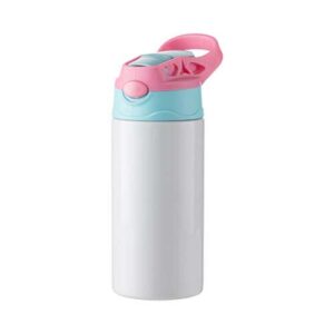 Botella Blanca 500ml niño tapa Rosa y Aqua Color Make