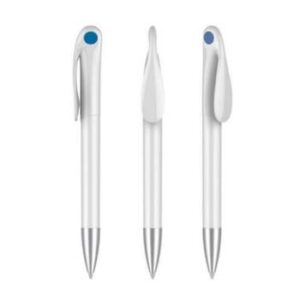 Bolígrafo blanco punto azul (Transferencia Láser)