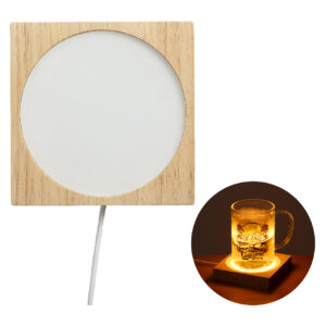 Base luminosa cuadrada sublimable con luz led 10x10x2cm