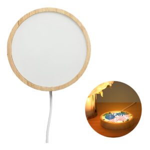Base luminosa redonda sublimable con luz led 10x10x2cm