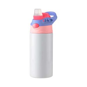 Botella Blanca 500ml niño tapa Rosa y Azul Color Make