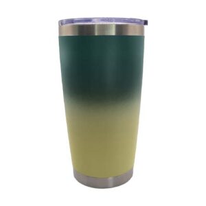 Tumbler 20oz combinado (Verde - Beige) mate Acero inoxidable 304 (Grabado Láser)