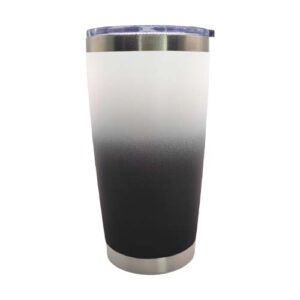 Tumbler 20oz combinado (Negro - Blanco) mate Acero inoxidable 304 (Grabado Láser)
