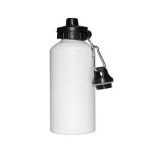 Botella de aluminio dos tapas 600ml Blanca