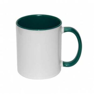 Taza de 11 oz - con Fondo y Agarradera Verde.
