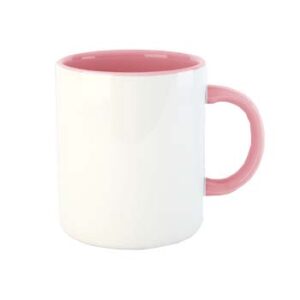 Taza de 11 oz - con Fondo y Agarradera Rosa.