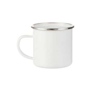 Taza enamel 12oz borde plata
