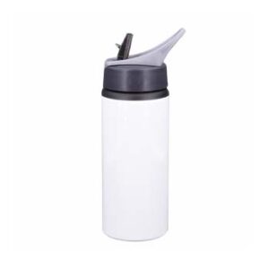 Botella De aluminio 750ml blanca con agarradera