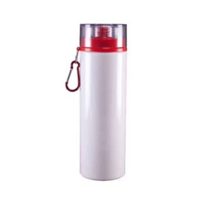 Botella blanca 750ml tapa y carabina Roja- Color Make