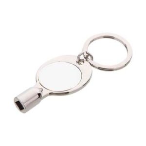 Llavero de metal con forma de llave