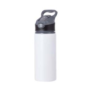 Botella blanca 650ml tapa negra