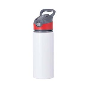 Botella blanca 650ml tapa roja