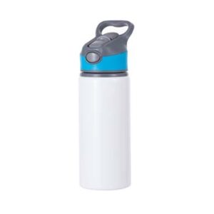 Botella blanca 650ml tapa azul