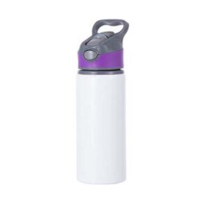 Botella blanca 650ml tapa morada