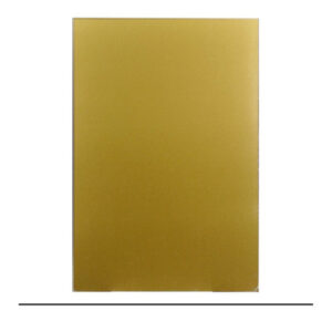 Recuadro decorativo de aluminio dorado 20x15cm