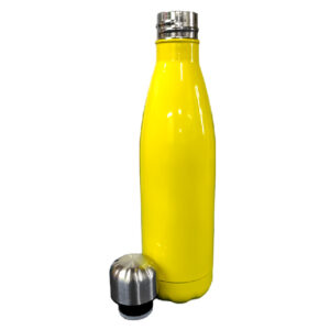 Botella de bolo amarillo limón 500ml Acero inoxidable 304 (Sublimación)