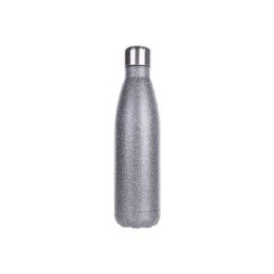 Botella escarchada acero inoxidable gris