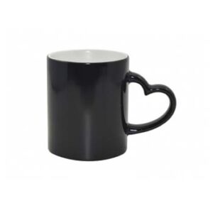 Taza mágica de 11oz con agarradera de corazón