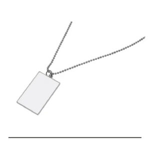 Placa de identificación rectangular