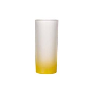 Vaso de vidrio de 10oz con degradado amarillo