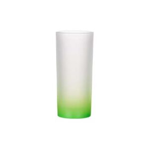 Vaso de vidrio de 10oz con degradado verde