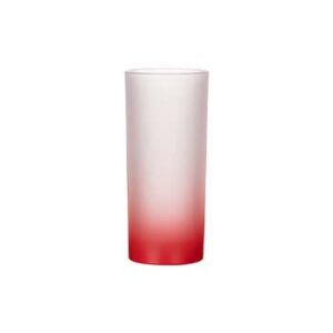 Vaso de vidrio de 10oz con degradado rojo