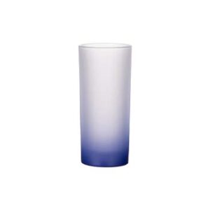 Vaso de vidrio de 10oz con degradado azul
