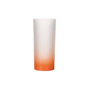 Vaso de vidrio de 10oz con degradado naranja