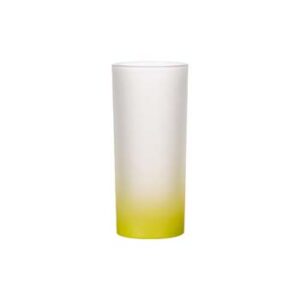 Vaso de vidrio de 10oz con degradado amarillo limón