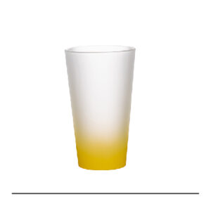 Vaso de vidrio de 17oz con degradado amarillo
