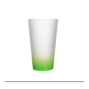Vaso de vidrio de 17oz con degradado verde