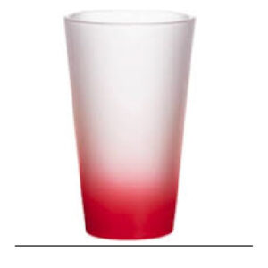Vaso de vidrio de 17oz con degradado rojo