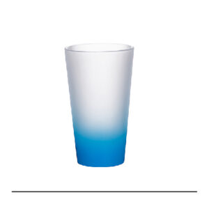Vaso de vidrio de 17oz con degradado celeste